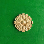 Carved Flower Unpainted, 1 piece, Home Wall Embellishments, wood onlays, wood wall art decor