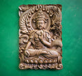 Guanyin and Dragon, Kuan Yin, wooden carving wall art