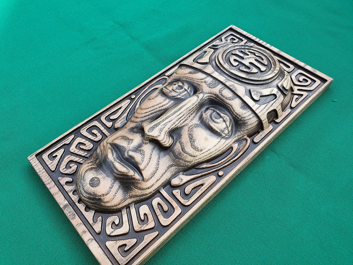 African mask made of wood, wooden carving, wall hangign, wall panno, wall decor