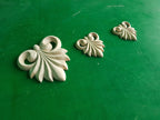 Carved Leaf of wood, Unpainted, 1 piece, Home Wall Embellishments, wood onlays, wood wall art decor
