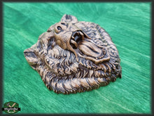 Load image into Gallery viewer, Angry Bear Head carved of wood,  Unusual wall decor, Viking carving, Celtic Lord Of Woods, Wall art, Wall decor, Wall hanging
