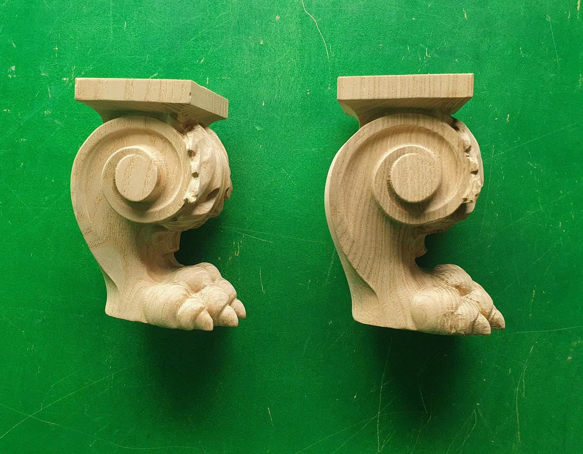 Legs With Claws, Set 2 of pc, classic style feets, baroque legs, wooden feets, queen anne style