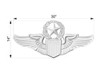 Pair of Command Pilot Wings panel made of wood