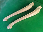 Carved Cabriole Legs of wood, Set of 2pc, for the dinner table, coffee table, for furniture restoration