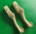 Legs with Eagle's Claws, Set 2pc, classic style legs, baroque legs, wooden legs, queen anne style