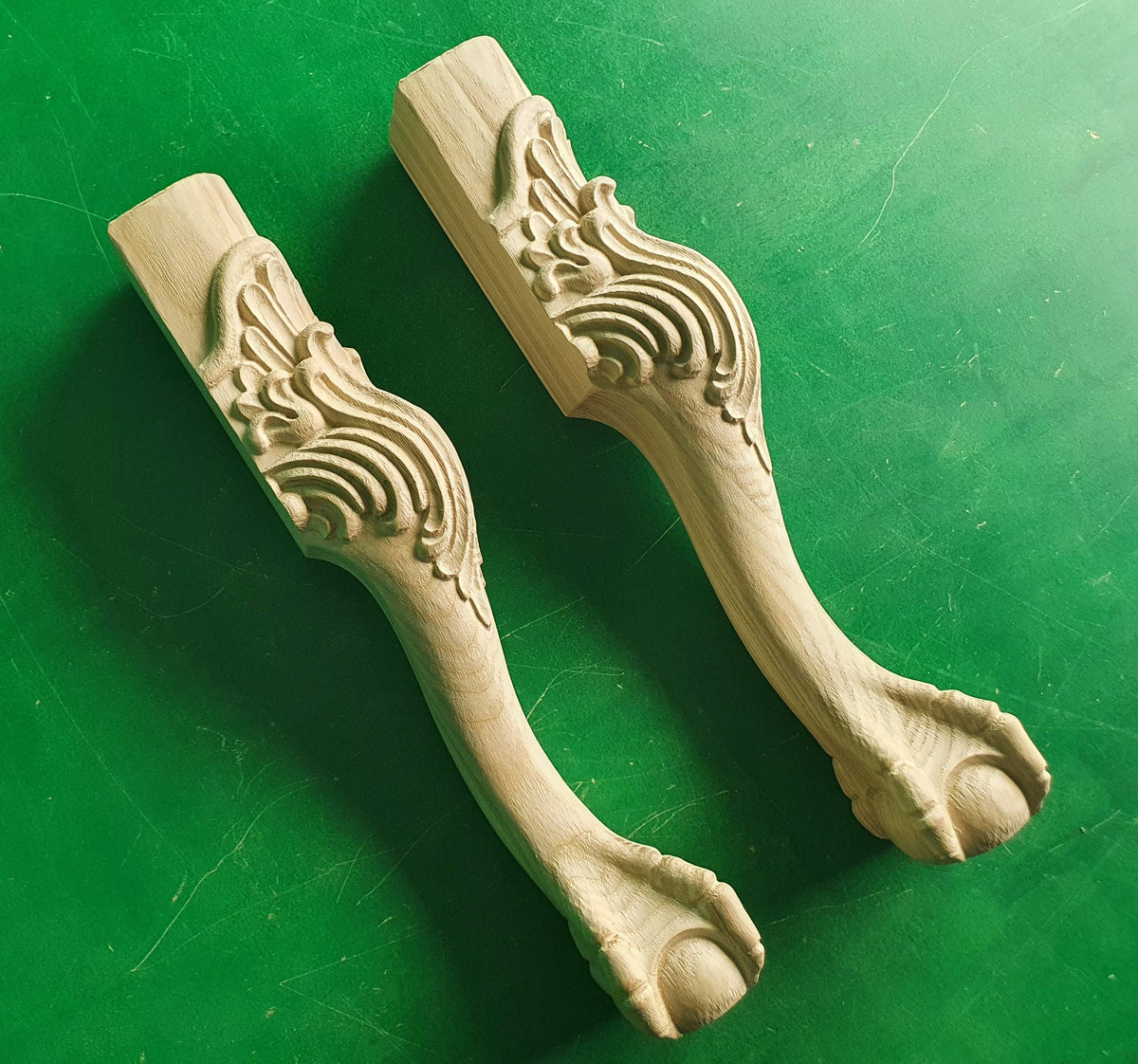 Legs with Eagle's Claws, Set 2pc, classic style legs, baroque legs, wooden legs, queen anne style