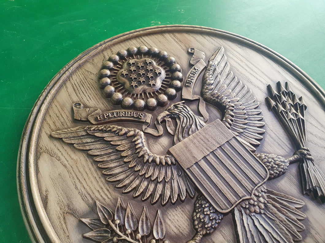 The Great Seal of USA made of wood, Coat of Arms of USA eco product