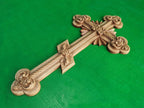 Carved Wooden Cross, Wood Crucifix, wall hanging, religious art