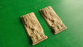 Decorative Carved Wooden Corbels Unpainted, Set 2pc, Home Wall Embellishments, wood onlays, wood wall art decor