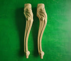 Cool Carved Cabriole Legs, Set 2pc, for the table, classic style legs, baroque legs, wooden legs