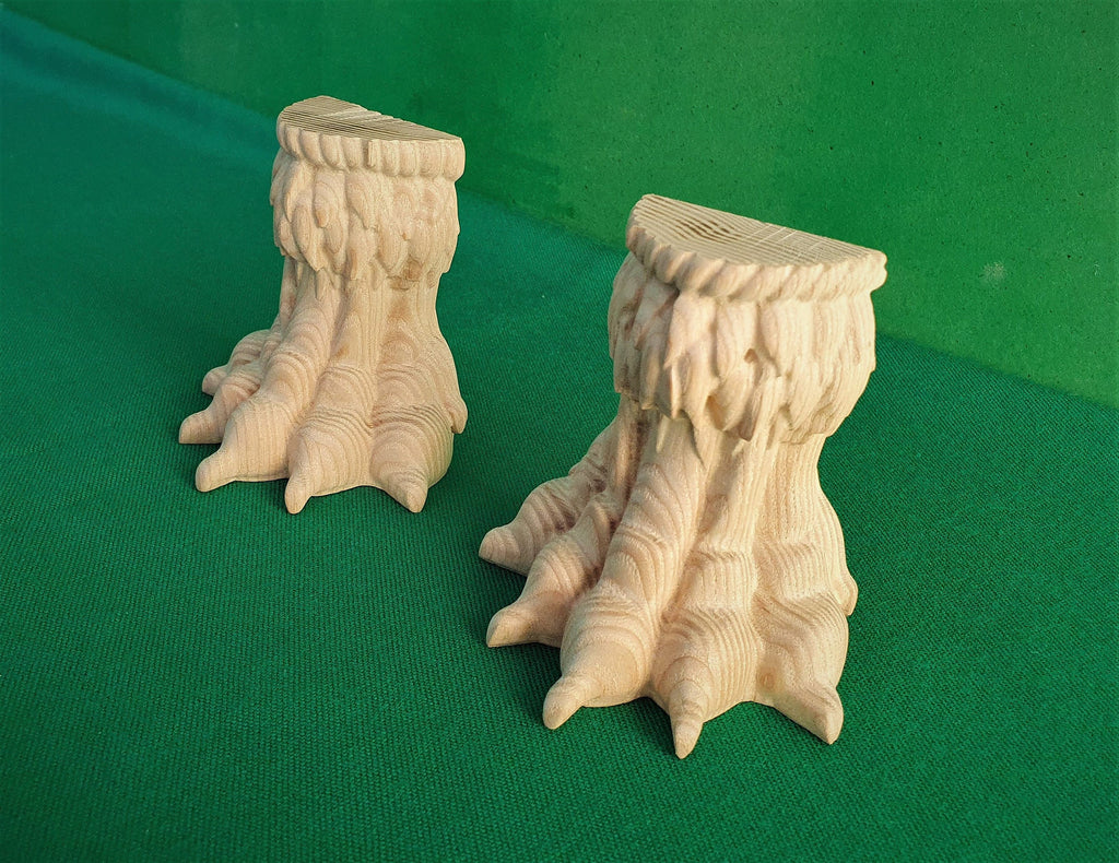 Lion Claws Feets, Set 2 of pc, classic style feets, baroque legs, wooden feets, queen anne style