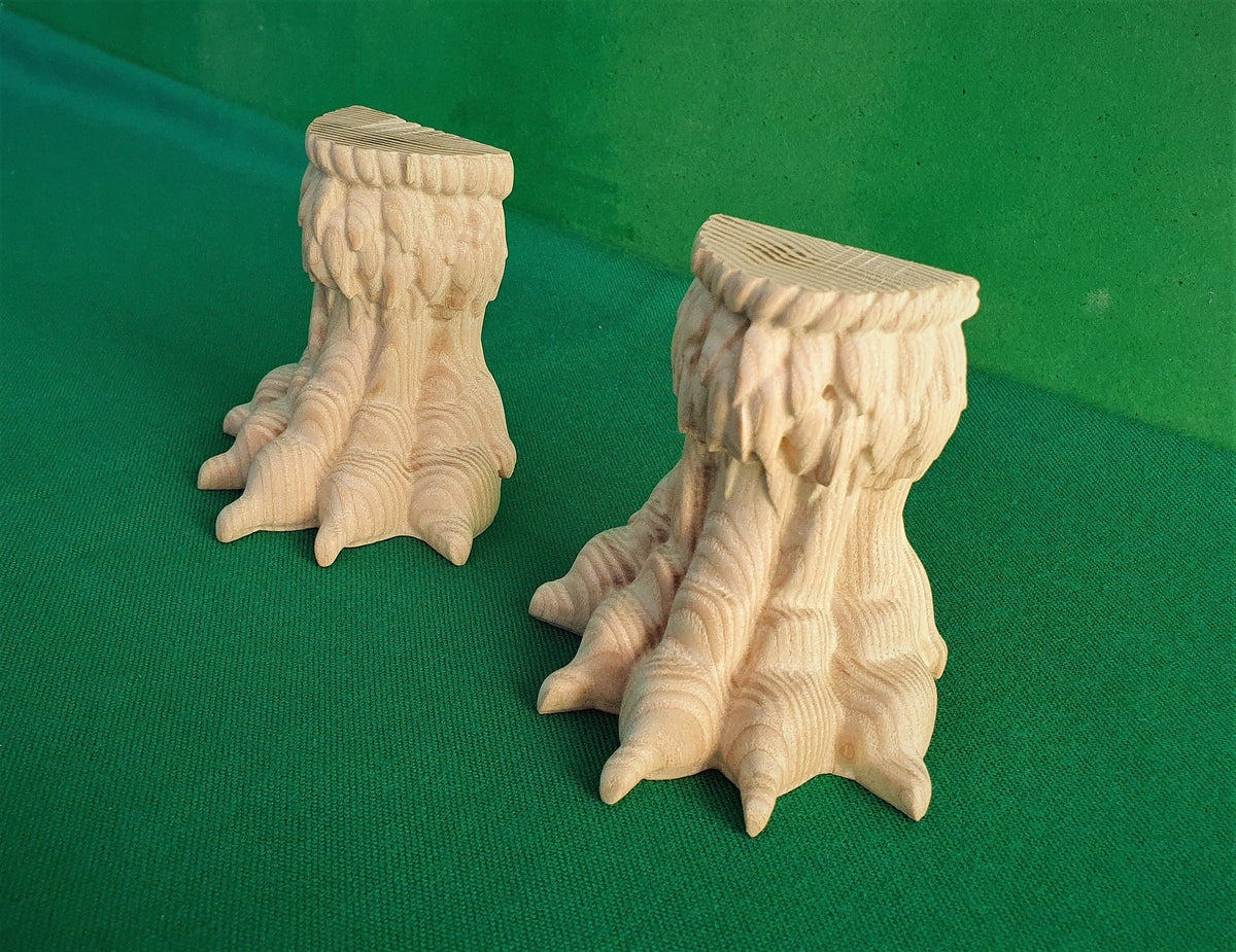 Lion Claws Feets, Set 2 of pc, classic style feets, baroque legs, wooden feets, queen anne style