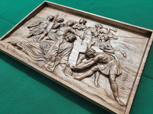 Load image into Gallery viewer, Way of the Cross of Jesus Christ made of wood, Stations of the Cross, Wood carved religion Icon
