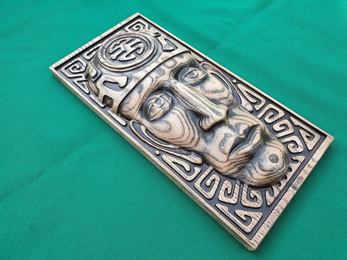 African mask made of wood, wooden carving, wall hangign, wall panno, wall decor
