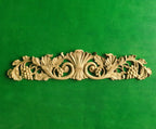 Wood Onlay Grapes, carved flower, horizontal decor, carved decoration of wood, wooden onlay, wall hanging