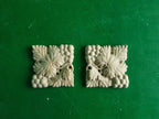 Grape Rosettes of wood, Unpainted, Set of 2pcs, Home Wall Embellishments, wood onlays, wood wall art decor