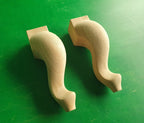 Classic  Cabriole Legs, Set 2pc, classic style legs, baroque legs, wooden legs, queen anne style