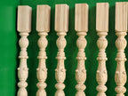 Carved balustrade of wood, carved banister of wood, stair balusters, Custom size wood balusters for stairs
