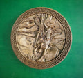 PERUN God round panno,  wooden carved picture  crafted carving wooden Witch craft God statue Altar Perun statue, Wall art, Wall decor