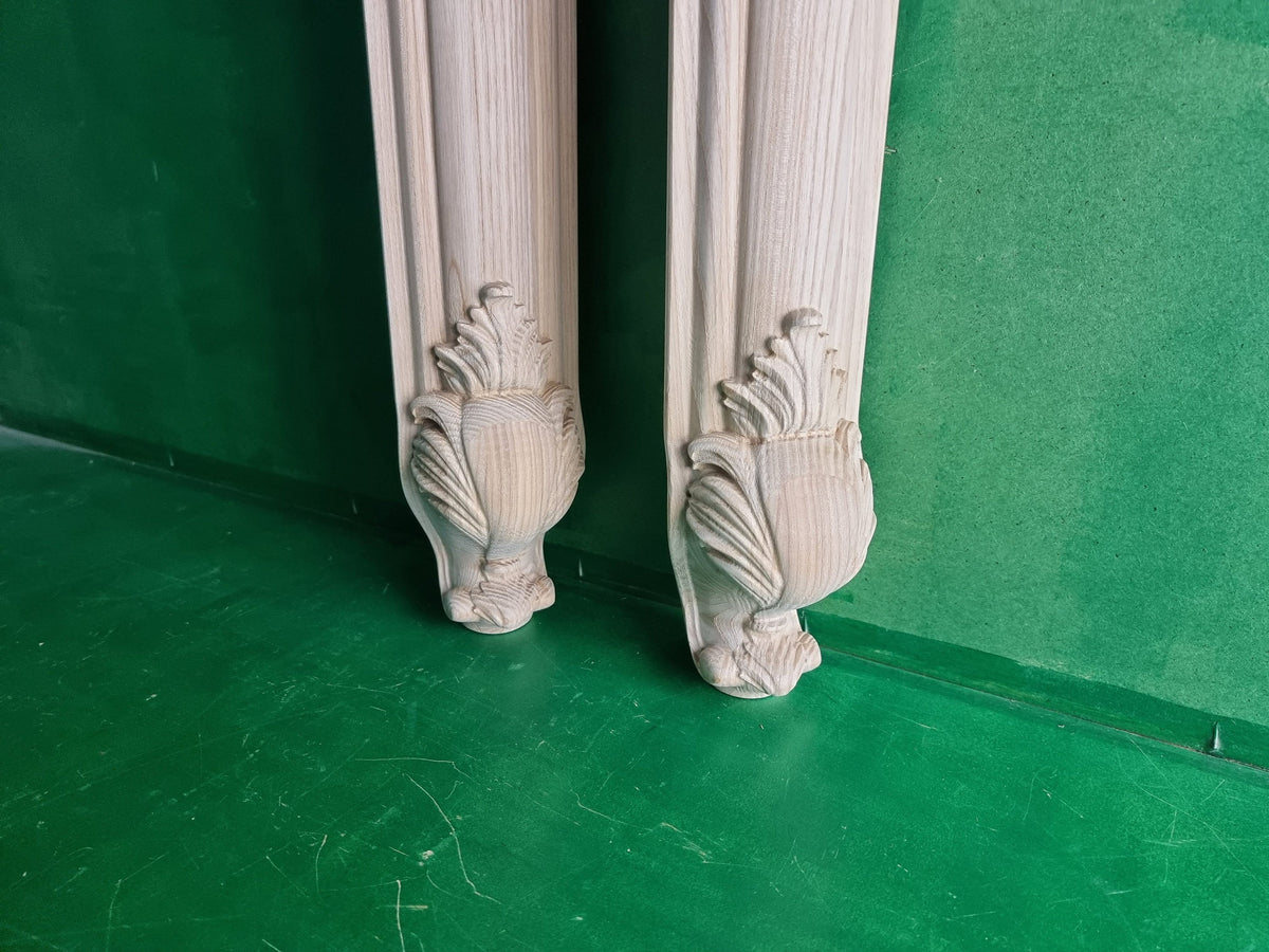 Carved Cabriole Legs of wood, Set of 2pc, for the dresser, coffee table, for furniture restoration