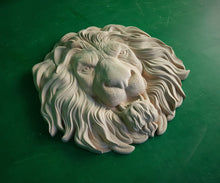 Load image into Gallery viewer, Beautiful Lion Head, Carved lion head, Unpainted, 1pc, Applique furniture decor DIY Furniture Trim Supplies wall ornaments pediments
