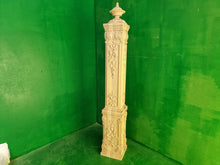 Load image into Gallery viewer, Carved Pillar of wood, carved post of wood, stair column, Custom size wood balusters for stairs
