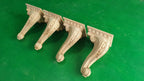 Carved Cabriole Legs, Set 4pc, for the cupboard, baroque Style, wooden legs, furniture leg