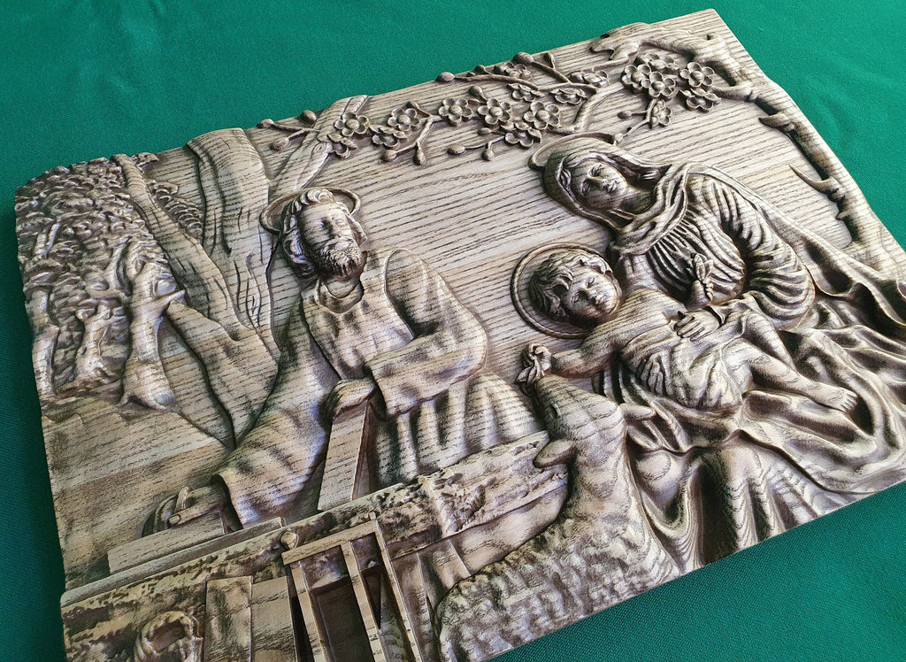 Birth of Christ | Nativity of Jesus | Orthodox Wooden Icon, Wood carved religious Icon