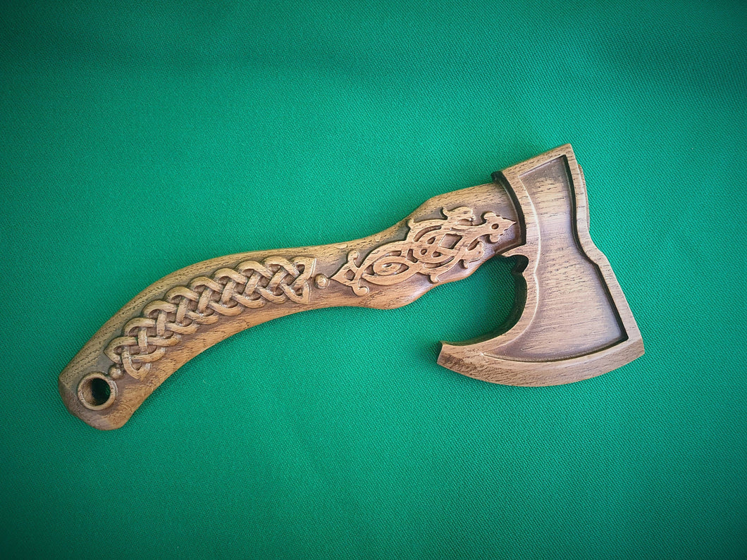 Viking Ax made of oak,  Odin's Axe, Viking Decor Scandinavian, Norse mythology