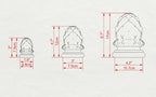 Top Of The Pillar, 1pc, classic style top, baroque style, wooden top, , Top for Stair