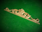 Unpainted Wood Carved Applique Onlay, 1pc, Home Wall Embellishments, Furniture Carving, Wood Onlay