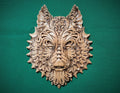 Carved Wolf, Celtic wood carving, Viking carving, Celtic art, Wall art, Wall decor, Wall hanging