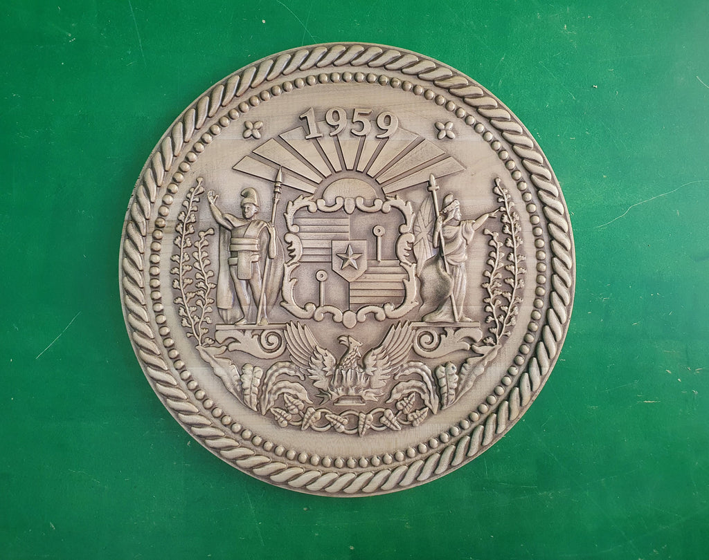 The Great Seal Of The State of Hawaii,  Simple version, wall hanging, Hawaii Logo