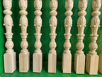 Carved balustrade of wood, carved banister of wood, stair balusters, Custom size wood balusters for stairs
