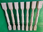 Wooden baluster for the stairs or balustrade, carved banister of wood, stair balusters, Custom size wood balusters for stairs