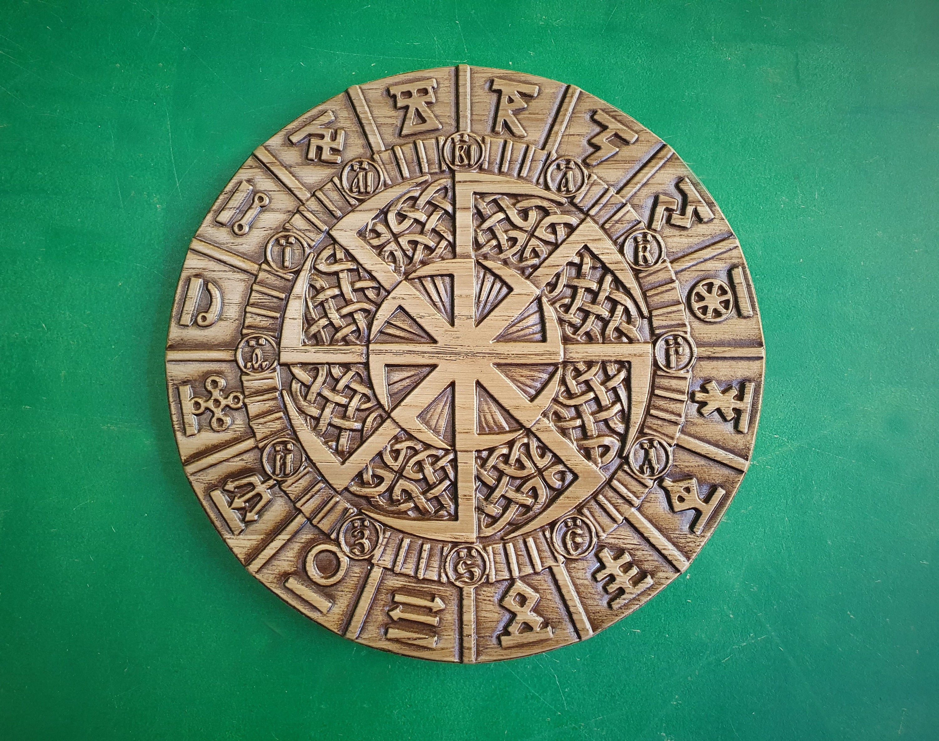Buy Slavic Amulet Kolovrat in Rune Circle Wall Art online