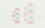 Top for Stair, 1pc, classic style top, baroque style, wooden top, top of the pillar