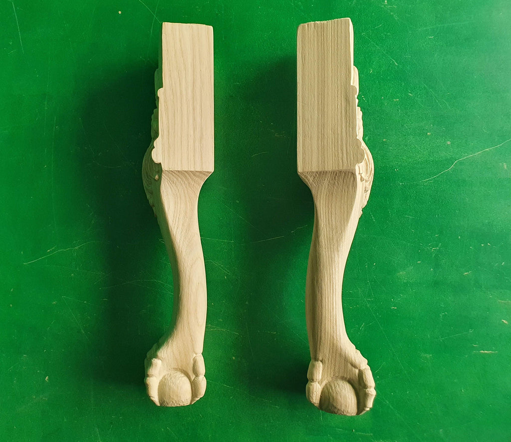 Legs with Eagle's Claws, Set 2pc, classic style legs, baroque legs, wooden legs, queen anne style