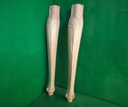 Carved Cabriole Legs of wood, Set of 2pc, for the dinner table, coffee table, for furniture restoration