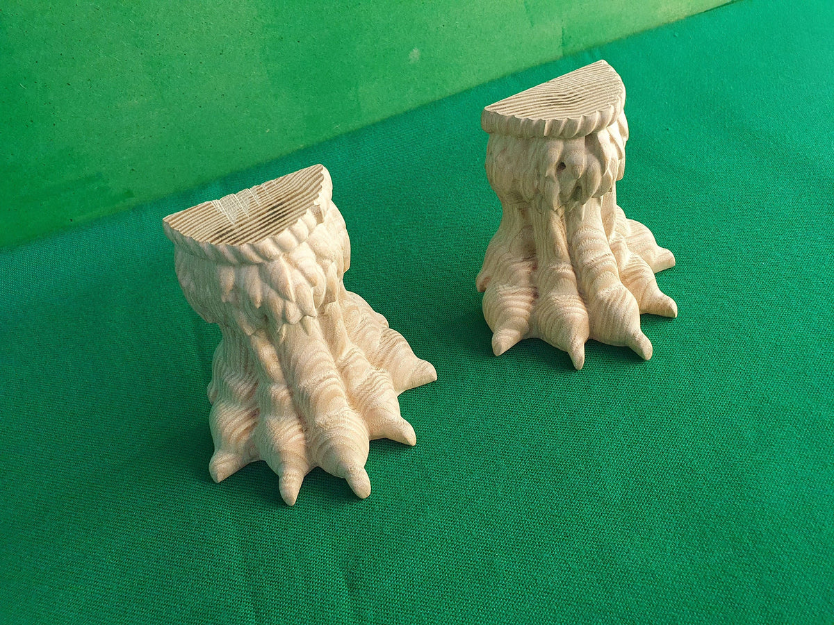 Lion Claws Feets, Set 2 of pc, classic style feets, baroque legs, wooden feets, queen anne style