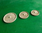 Round Rosette of wood, Unpainted, 1 piece, Home Wall Embellishments, wood onlays, wood wall art decor