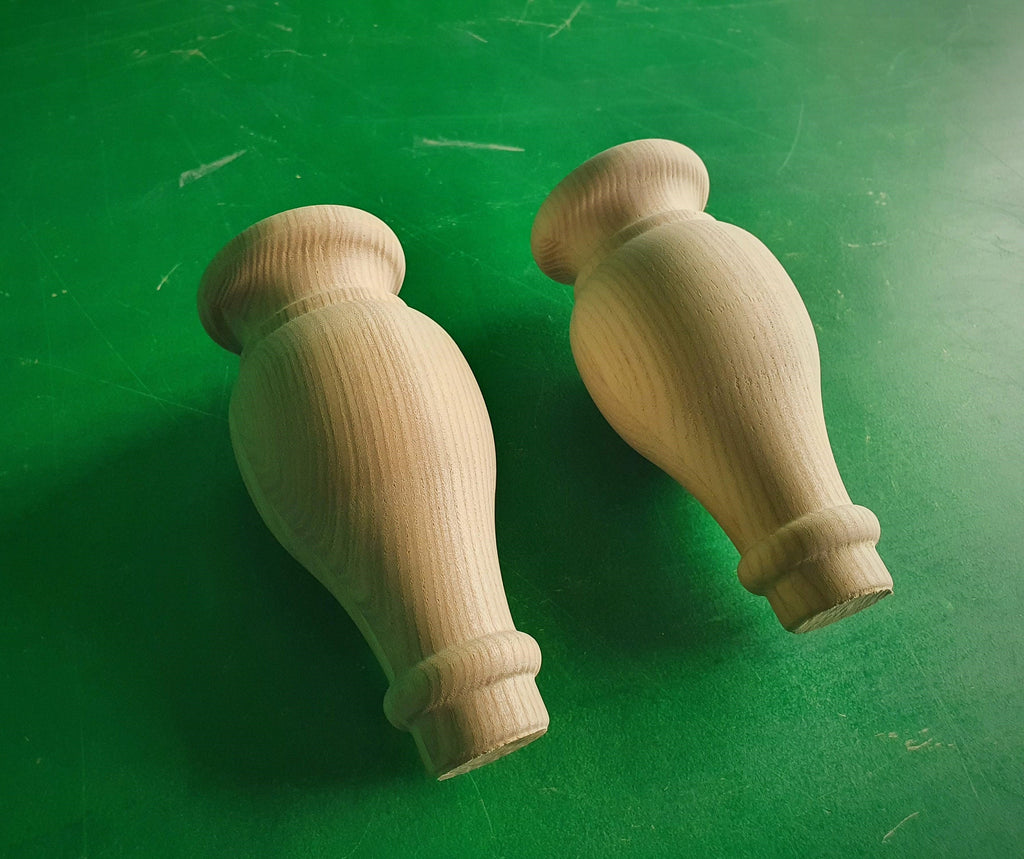 Round Wooden Legs, Set 2pc, for the table, classic style legs, baroque legs, wooden legs