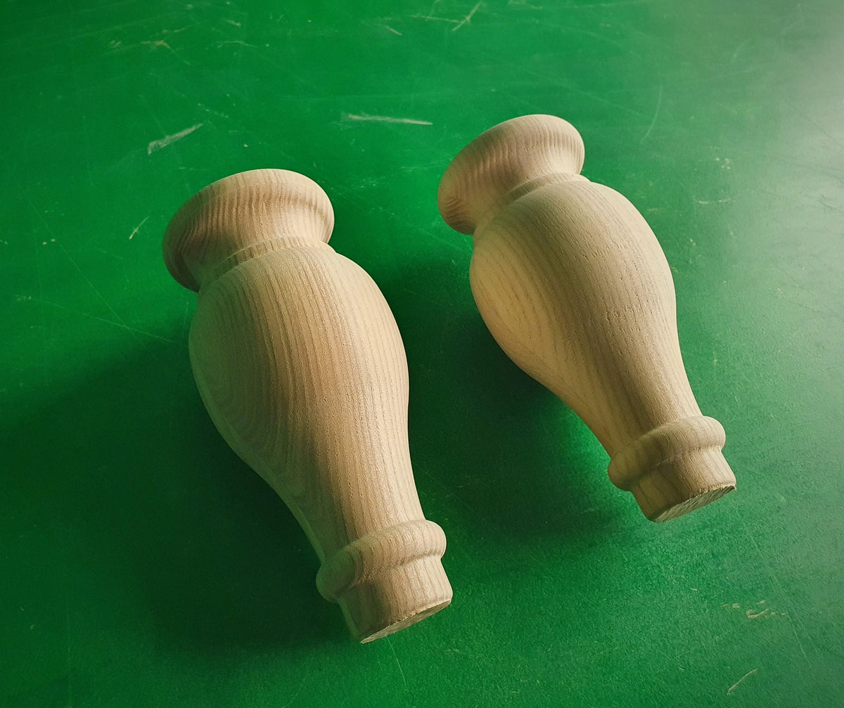 Round Wooden Legs, Set 2pc, for the table, classic style legs, baroque legs, wooden legs