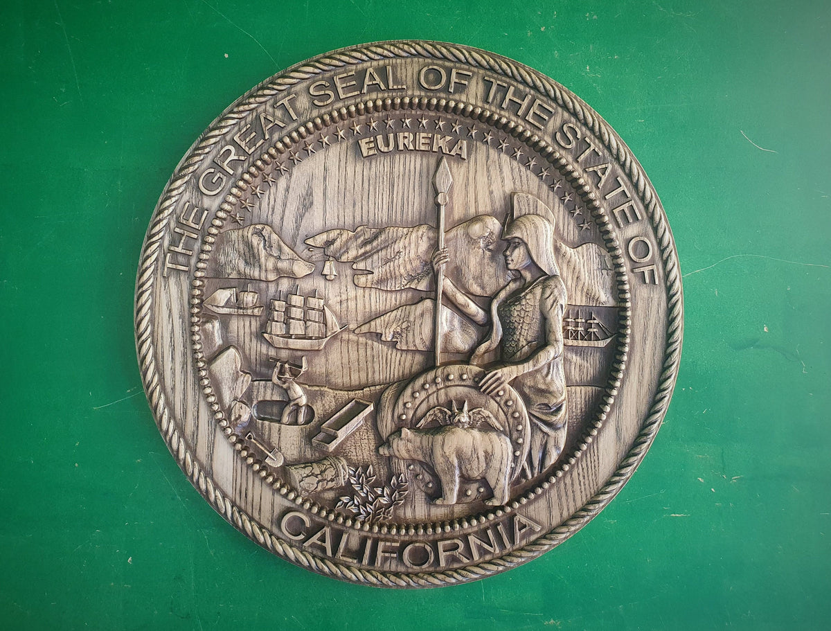 California State Seal, Coat of Arms of California, wall hanging, wall decor
