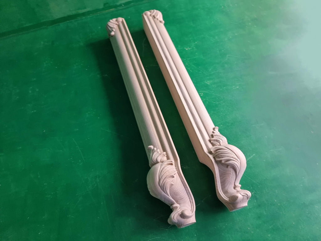 Carved Cabriole Legs of wood, Set of 2pc, for the dresser, coffee table, for furniture restoration