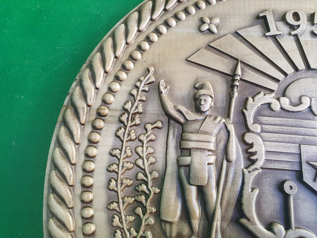 The Great Seal Of The State of Hawaii,  Simple version, wall hanging, Hawaii Logo