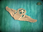 Pair of Command Pilot Wings panel made of wood