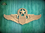 Pair of Command Pilot Wings panel made of wood