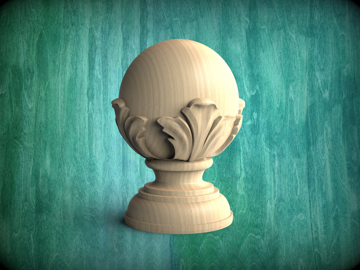 Round Newel Post Cap 6.3"