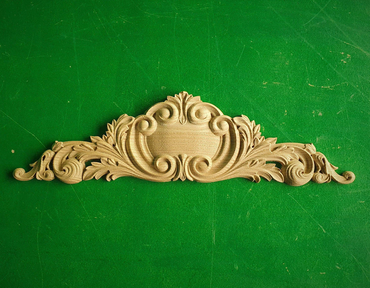 Most popular carved decoration of wood, wooden onlay, 1pc